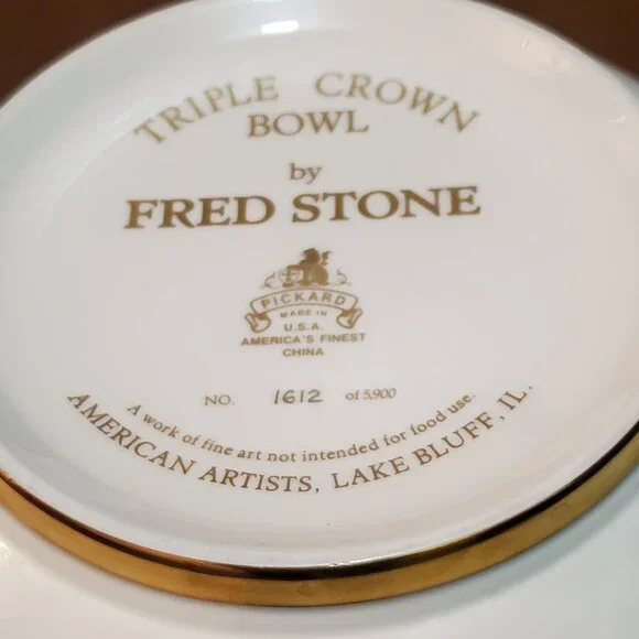 Fred Stone Pickard collectors China bowl VINTAGE - Picture 4 of 7